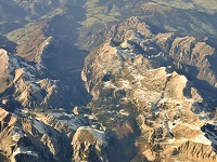 mountains from above